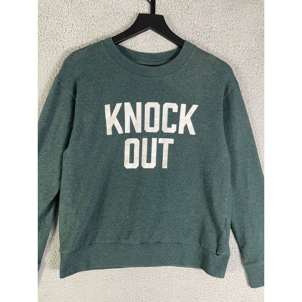 Banana Republic Knock Out‎ Crewneck Sweatshirt Dark Green Women's Small - Picture 7 of 8
